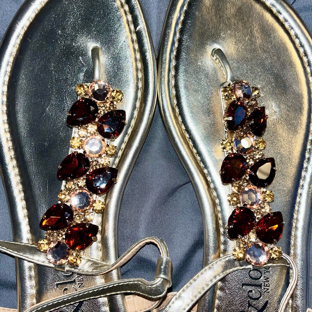 Chic and Elegant Fibi & Clo Sandals with Jewel Embellishments